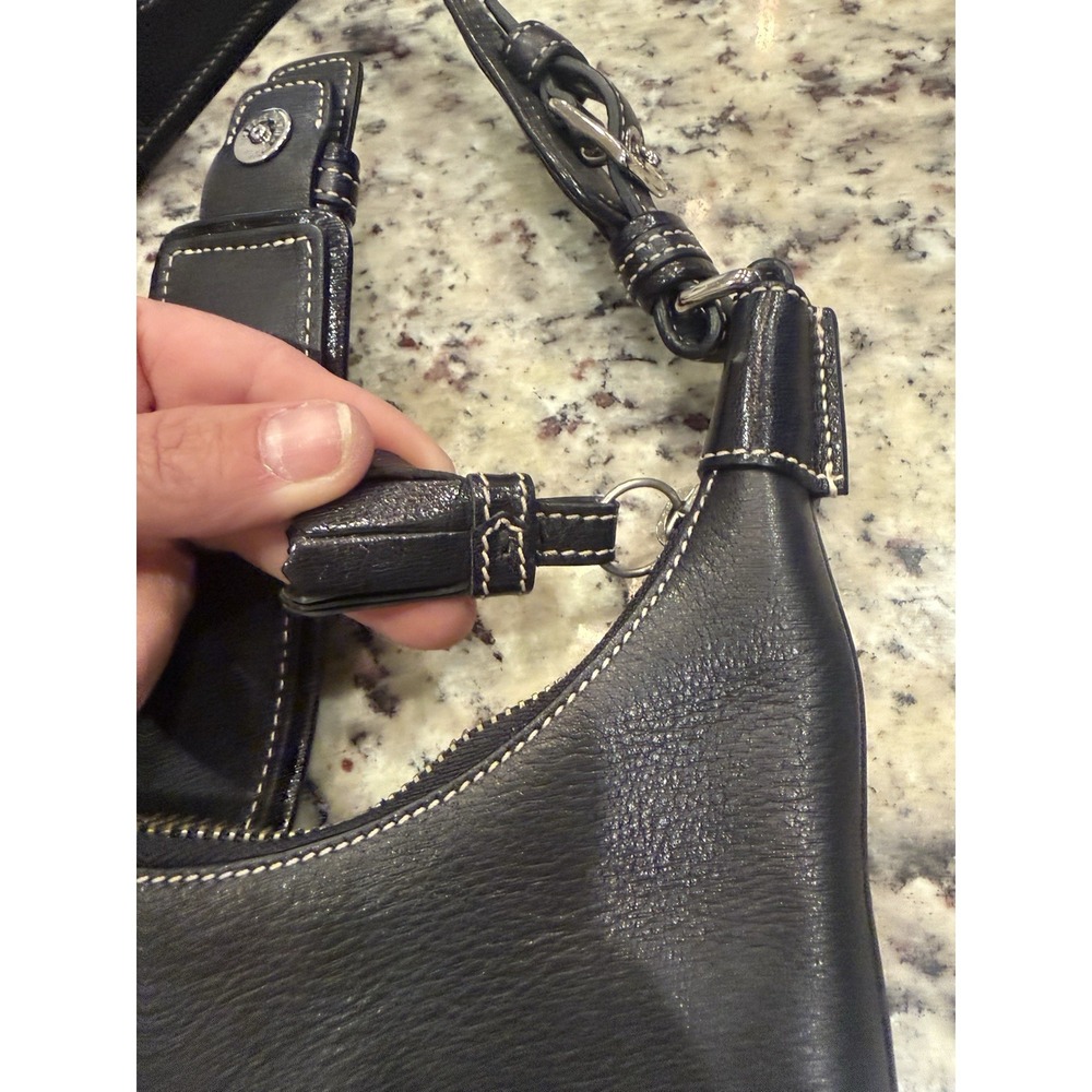 Vtg Coach Bag Black Leather Hampton Soho Hobo Buckle E04S-7462 Y2K - Picture 6 of 13